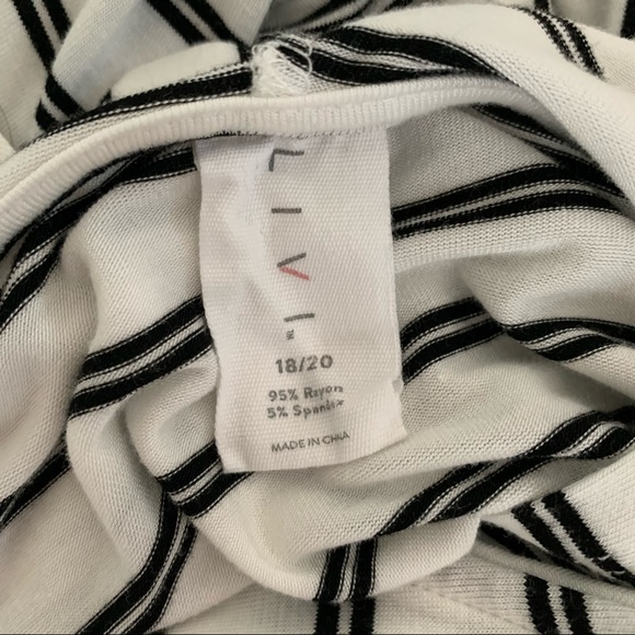 Lane Bryant Black and White Striped Tunic - Picture 3 of 4